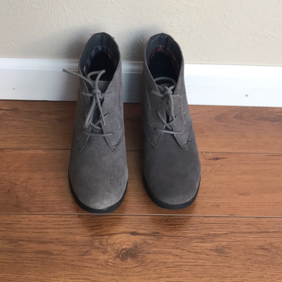 White Mountain Suede Wedge Booties - Picture 2 of 8